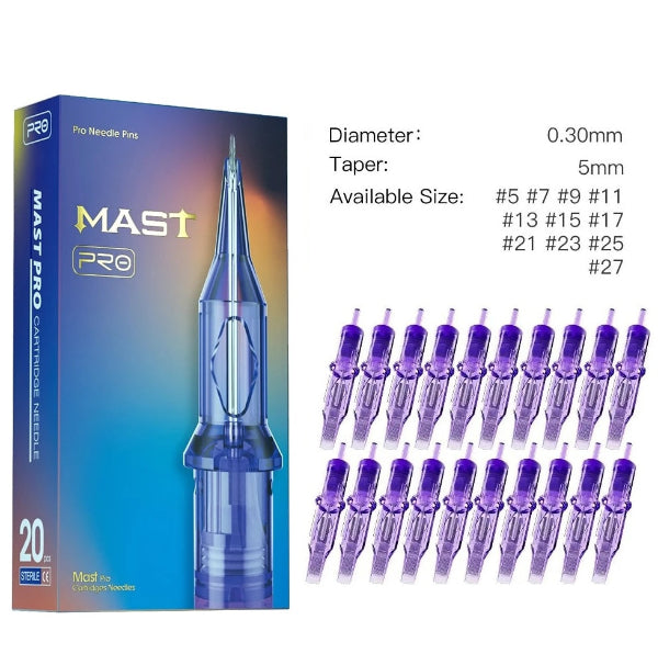 Mast PRO Round Magnum Tattoo Cartridge Needles - PMU, Numbing Cream & Beauty Products to Canada | USA | Australia | Austria | Denmark | UK | France | Germany | Ireland | Italy | Netherlands | New Zealand...