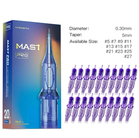 Mast PRO Round Magnum Tattoo Cartridge Needles - PMU, Numbing Cream & Beauty Products to Canada | USA | Australia | Austria | Denmark | UK | France | Germany | Ireland | Italy | Netherlands | New Zealand...