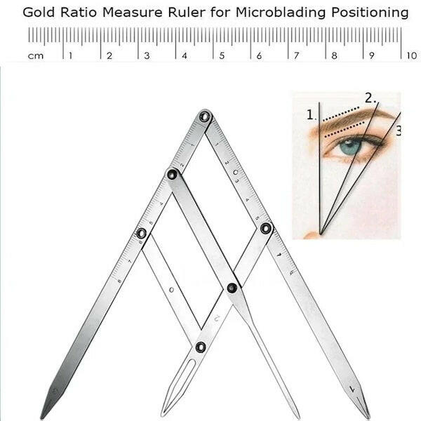 Triangle Eyebrow Measurement Ruler - PMU, Numbing Cream & Beauty Products to Canada | USA | Australia | Austria | Denmark | UK | France | Germany | Ireland | Italy | Netherlands | New Zealand...