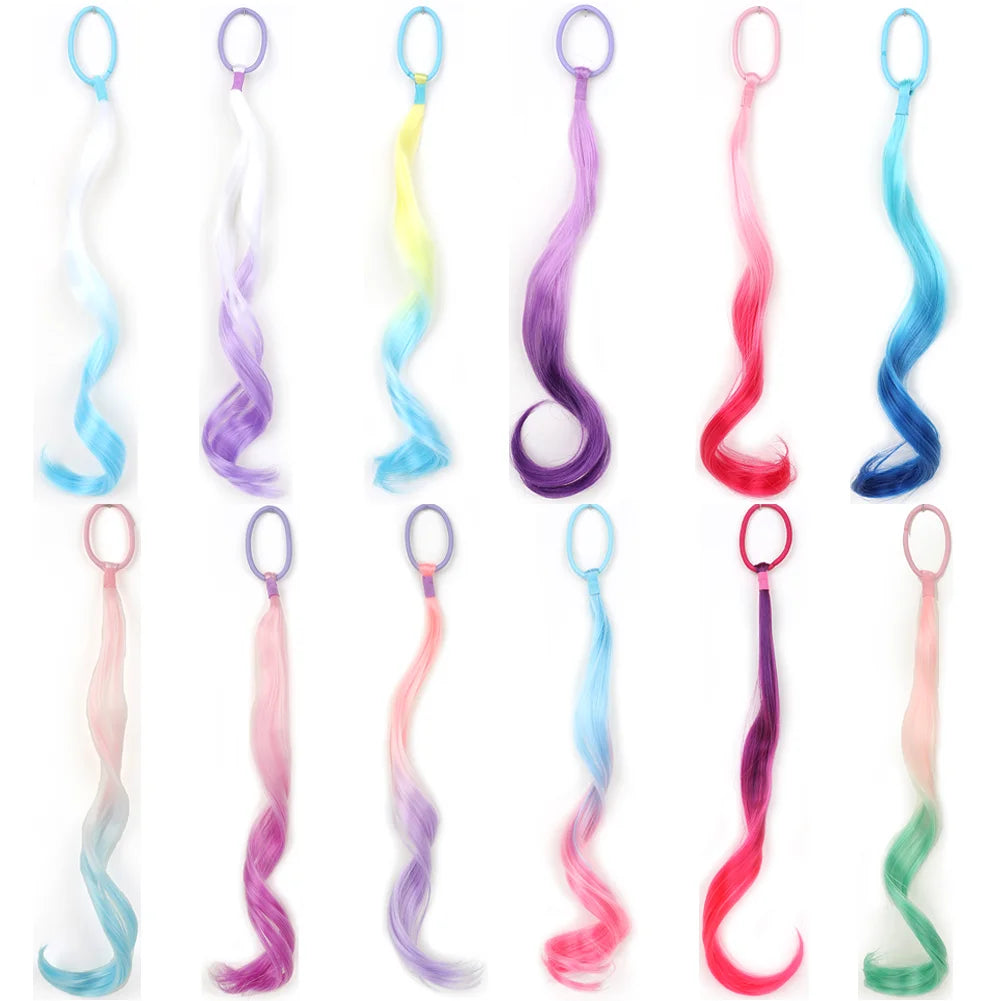 Colored Curly Ponytail Hair Extensions