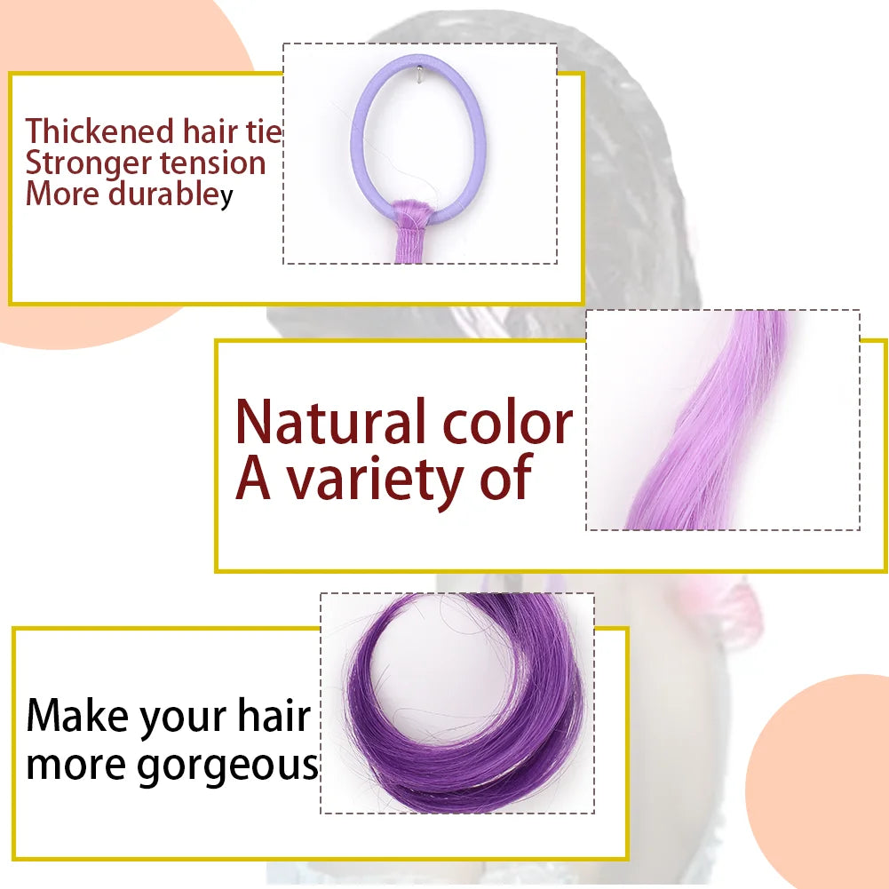 Colored Curly Ponytail Hair Extensions