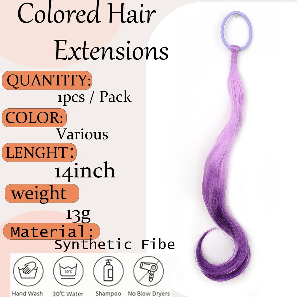 Colored Curly Ponytail Hair Extensions