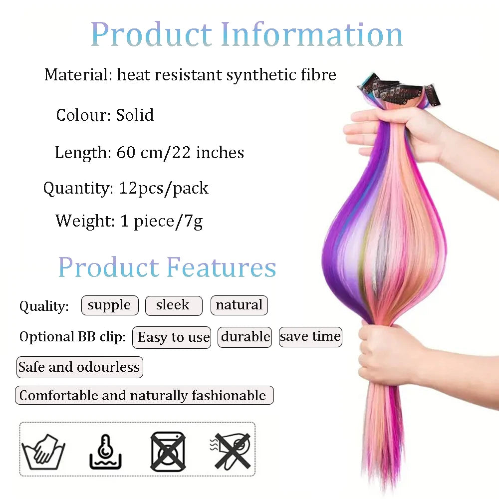 Mixed or Single-Colored Hair Extensions