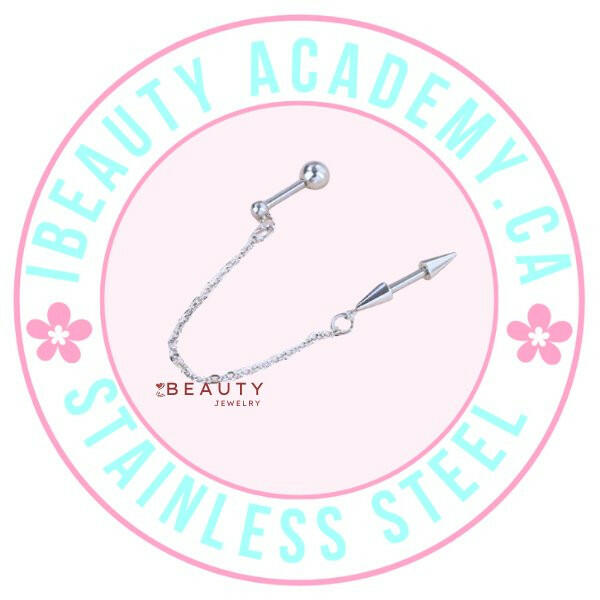 Earrings - Fashion Chain Industrial Piercing - PMU, Numbing Cream & Beauty Products to Canada | USA | Australia | Austria | Denmark | UK | France | Germany | Ireland | Italy | Netherlands | New Zealand...