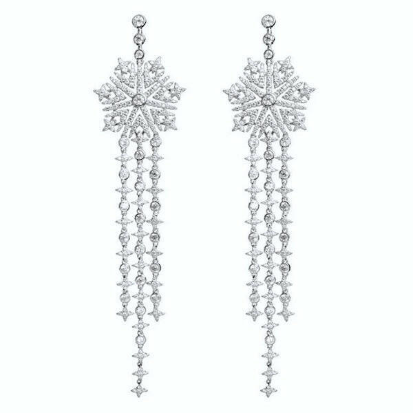 Wedding Earrings - S925 Sterling Silver Long Elegant Tassel Earrings - PMU, Numbing Cream & Beauty Products to Canada | USA | Australia | Austria | Denmark | UK | France | Germany | Ireland | Italy | Netherlands | New Zealand...