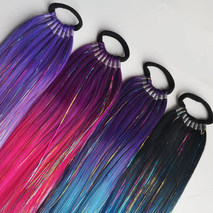 Colored Straight Ponytail Extensions