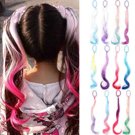 Colored Curly Ponytail Hair Extensions