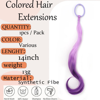 Colored Curly Ponytail Hair Extensions