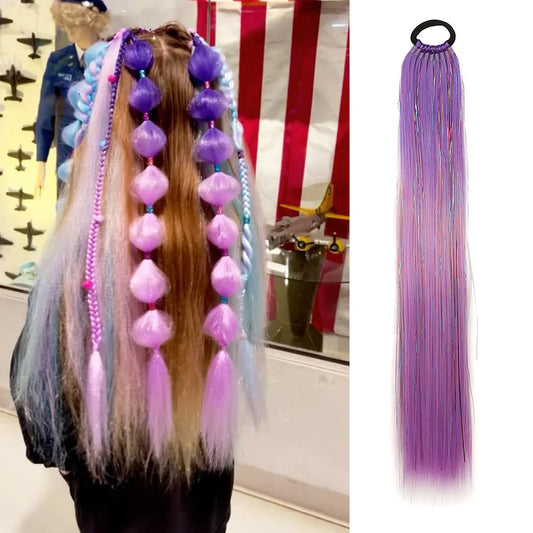 Colored Straight Ponytail Extensions