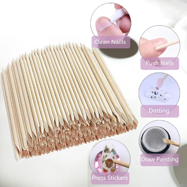 Wood Stick Nail Art Pushers